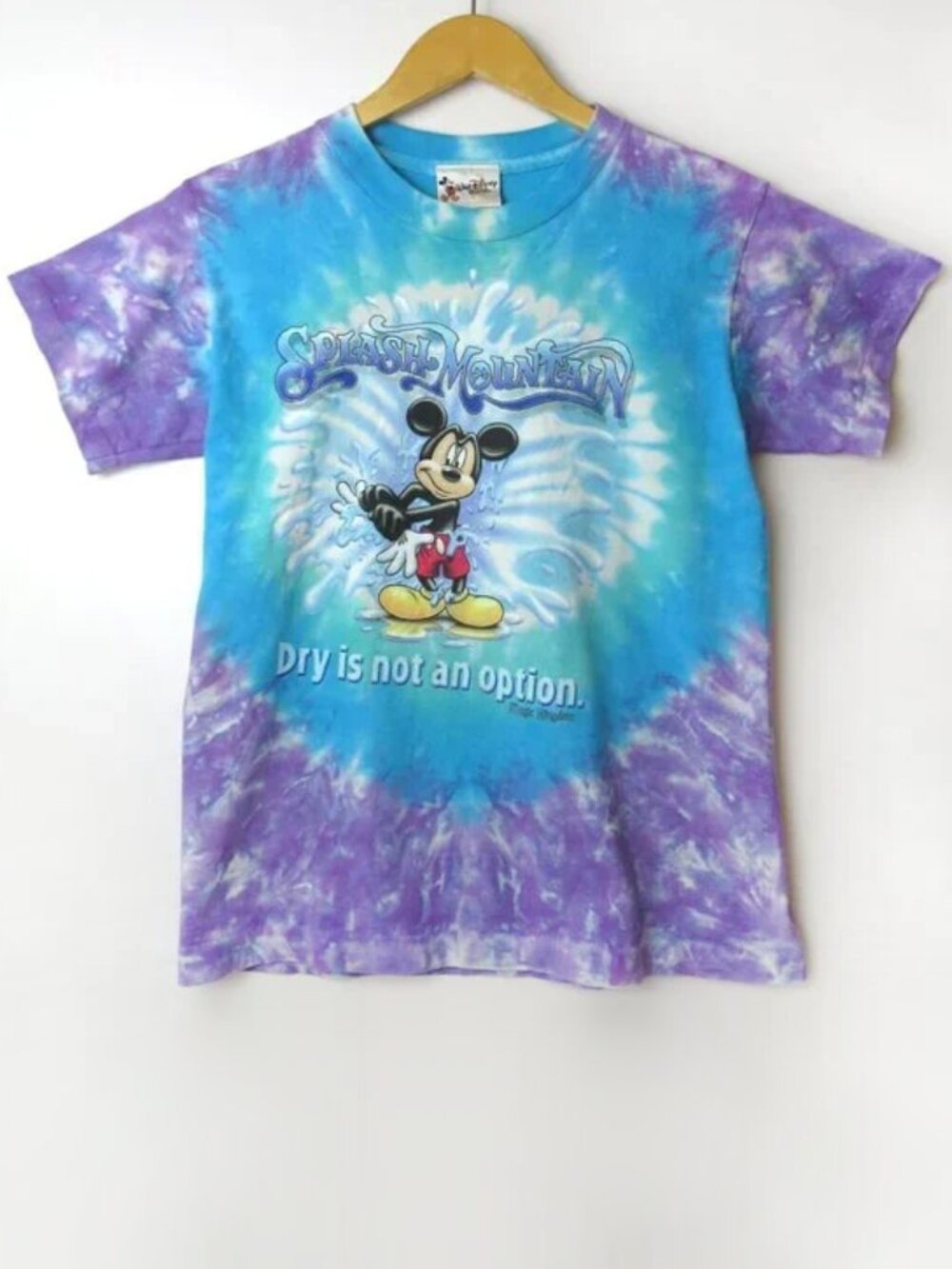 Vintage Walt Disney World Splash Mountain Tie-Dye T-Shirt Size Youth L